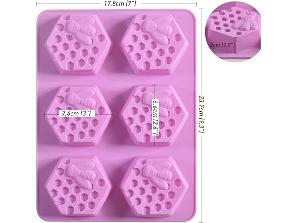 Newk Bee Honeycomb Silicone Soap Molds