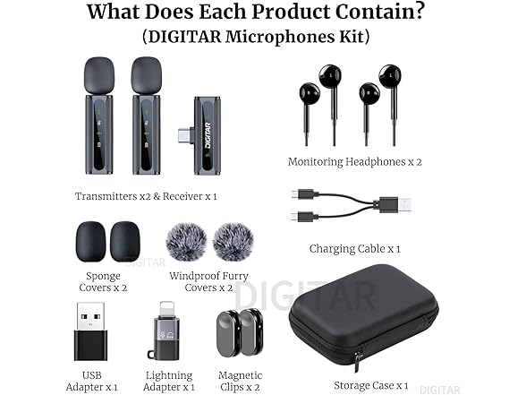 Wireless Lavalier Mic for iPhone & PC