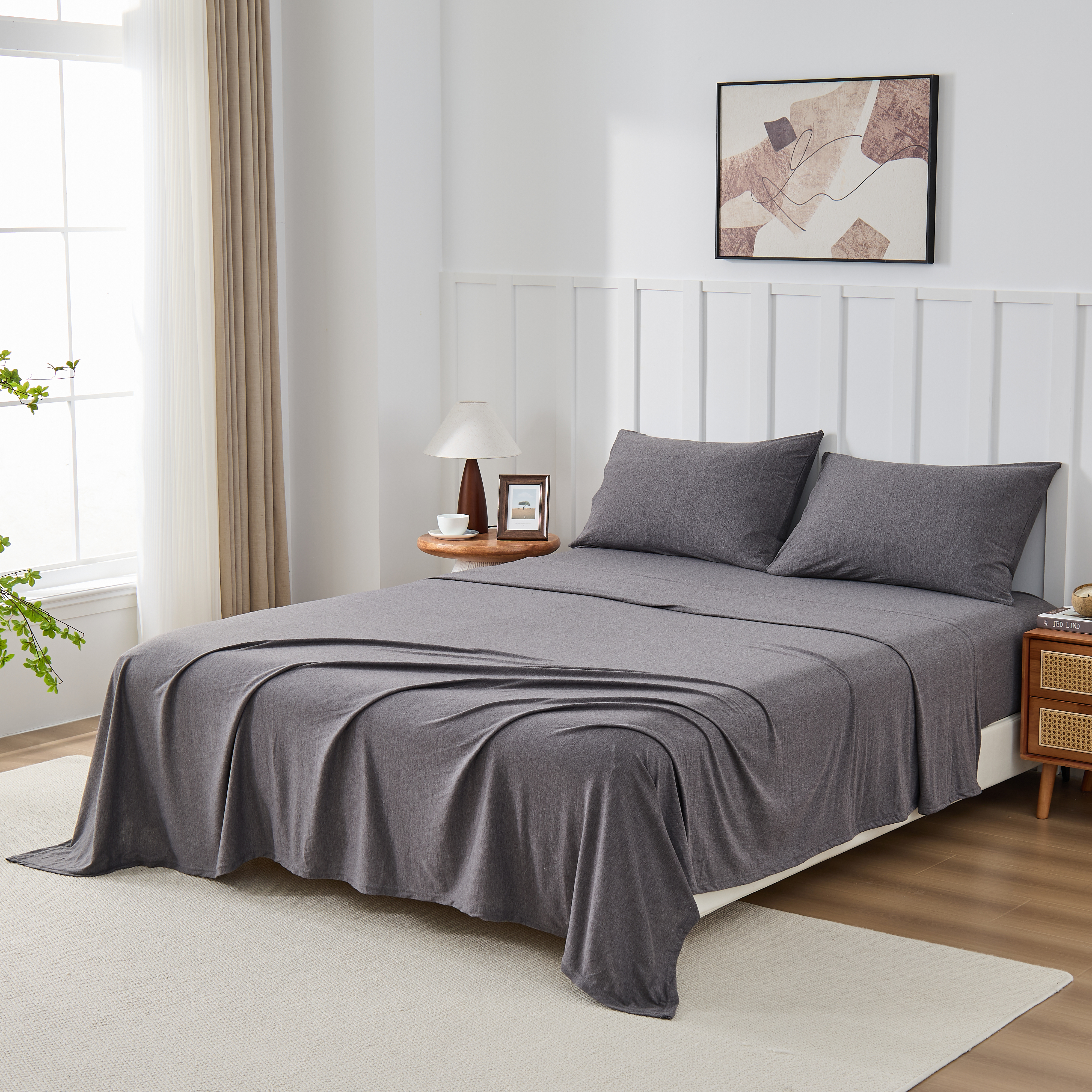 Kathy Ireland Jersey Knit Cotton Sheet Set - Gallery 34