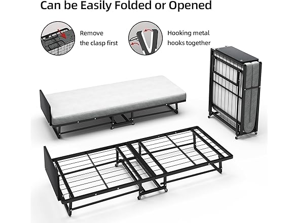 IRCPEN Folding Bed with Mattress