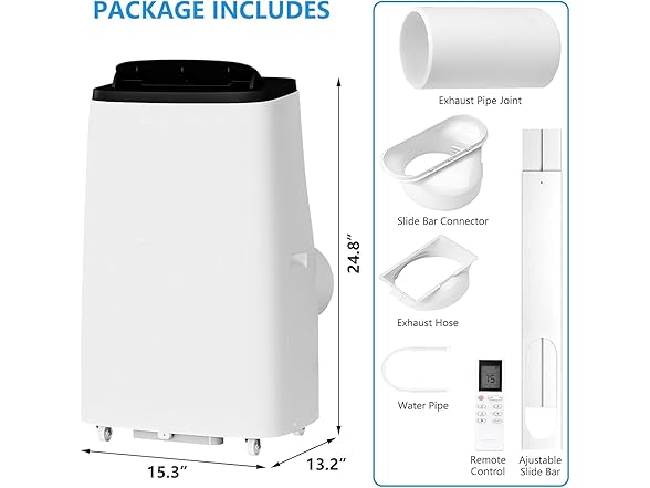 HobbyField 14,000 BTU Portable Air Conditioner – 3-