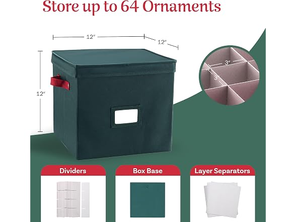 Elf Stor Storage Ornament Box - Holiday
