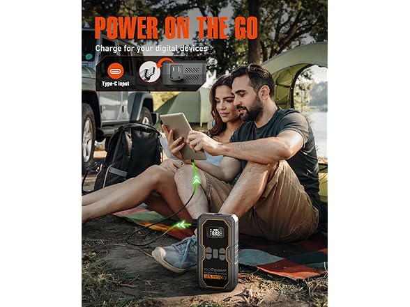 NOVSIGHT Jump Starter with Air Compressor