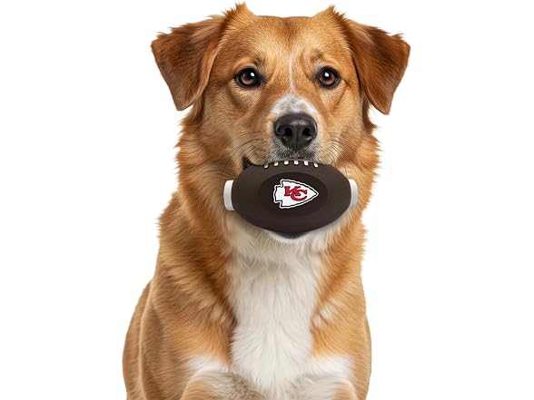 Pets First NFL Kansas City Chiefs Football Treat Toy