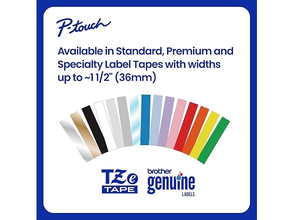 Brother(R) TZe-221 Black-On-White Tape, 0.38in. x 26.2ft., BRTTZ221