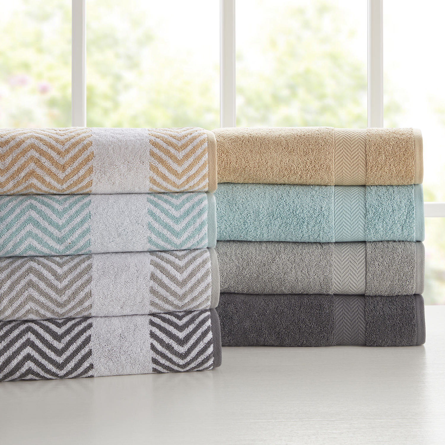 6 Piece Chevron Jacquard Towel Set - Gallery 14