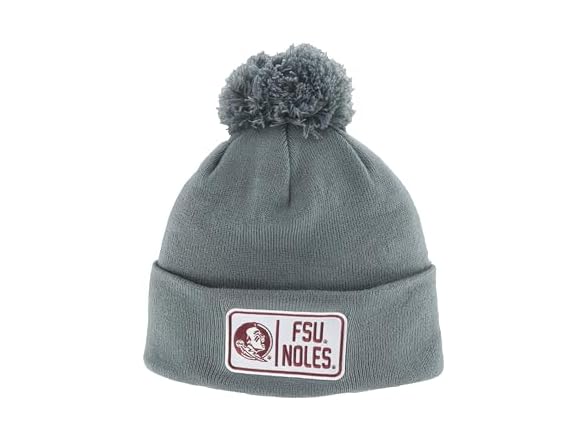 FSU Pom Beanie Patch Defer Gray