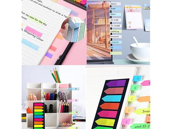 SIXRARI 1600 Pieces Page Markers Sticky Index C