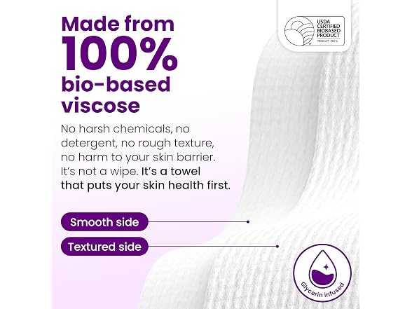 Clean Skin Club Healthy Aging Face Towels 50 Count