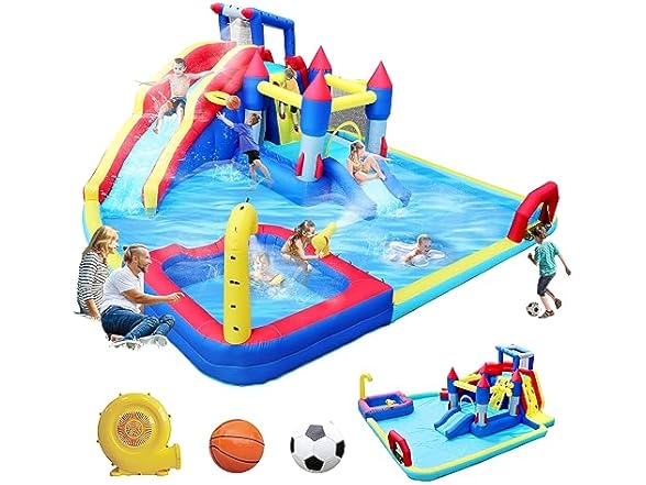 Hipicute Inflatable Waterslide Park Kit