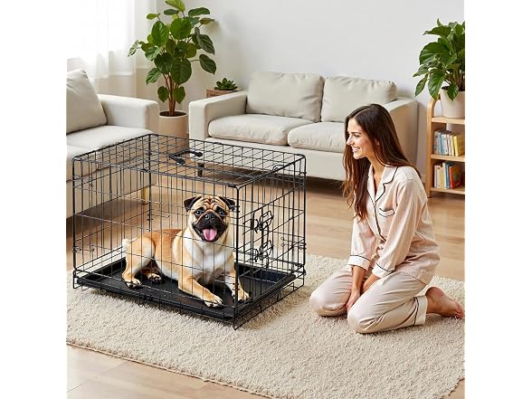 Dog Crate 18 Inch Small Dog Cage Foldable
