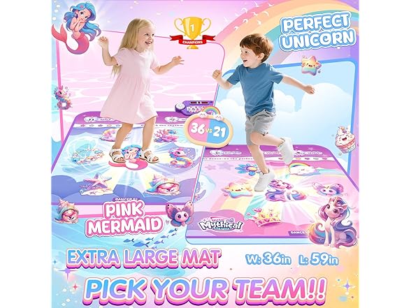 MUZREES Bluetooth Dance Pad with LED Lights