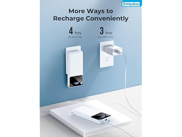 Zmmyuluo 10000mAh Power Bank w/Cables