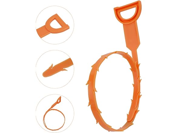 Amazon Basics Drain Clog Remover Tool, 6 Pack