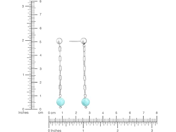 Amazon Essentials Turquoise Chain Earrings