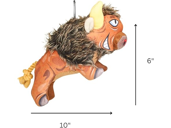 Ruffian Prairie Buffalo Plush Dog Pull Chew