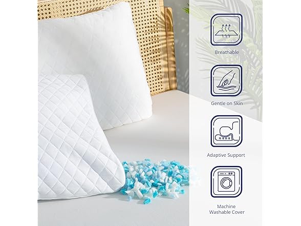 EGOHOME Shredded Memory Foam Pillows