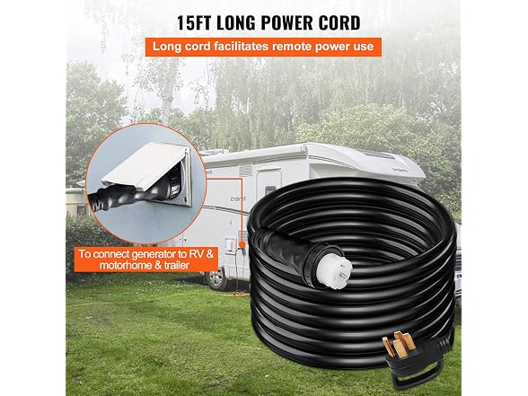 15FT Generator Power Cord 50-Amp 125/250-volt