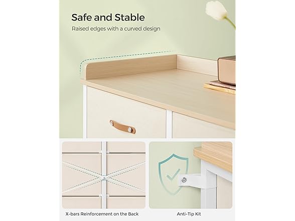 SONGMICS Kids Dresser with 6 Drawers