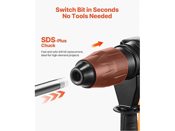 1-9/16 Inch SDS-Max Rotary Hammer Drill, 13Amp