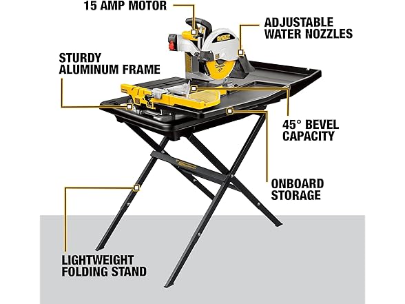 DEWALT D24000S-A  Wet Tile Saw with Stand 10in