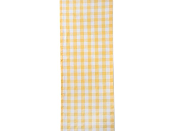 DII Checkered Cotton Table Runner 14x72" Yellow