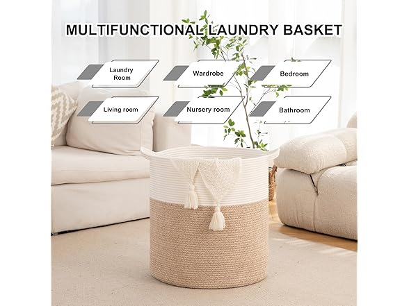 100L Large Laundry Basket Hamper