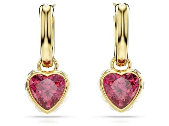 Swarovski Chroma Heart Drop Earrings