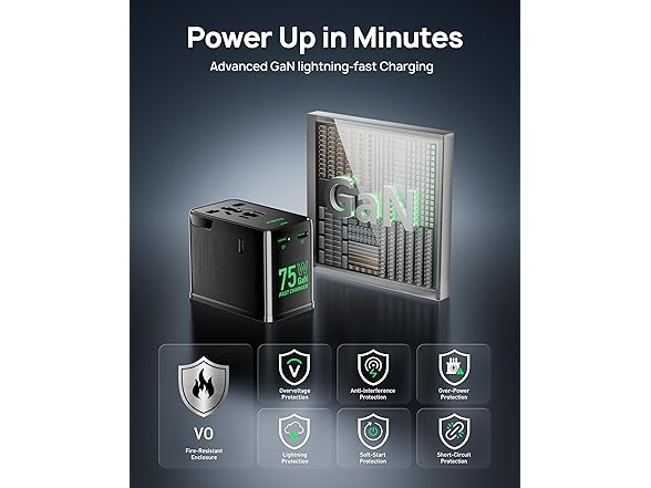 Wollzz 75W Universal Travel Adapter