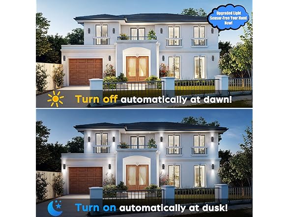 TOBUSA Dusk to Dawn Black Outdoor Wall Lights
