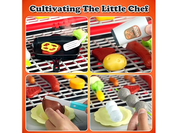Easy Playhouse BBQ Grill Toy Playset