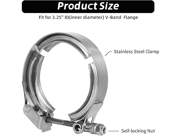 PALOZO 3.25 Inch Quick Release V Band Clamp