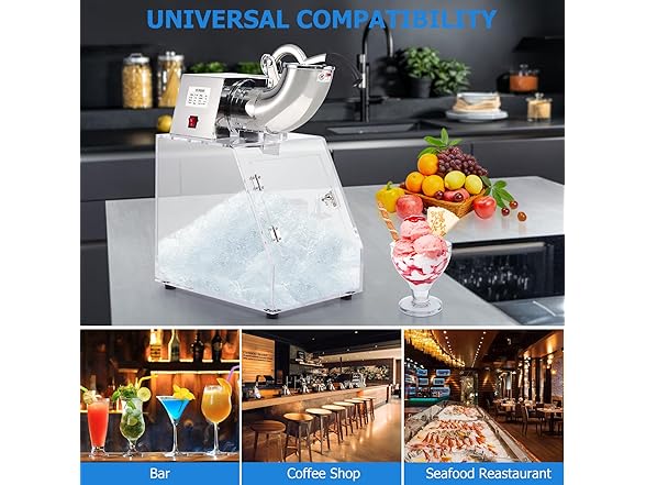 Aprafie Commercial Ice Crusher Shaver Snow Cone Maker