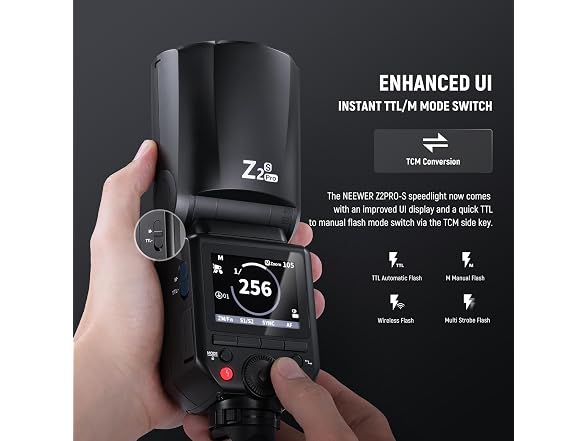 NEEWER Z2PRO-S 2.4G TTL Round Head Flash Speedlite