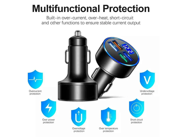 2-Pack 4-Port Car Charger