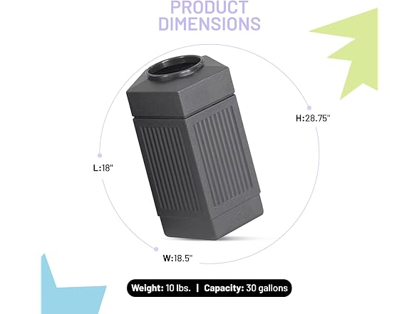 Safco Canmeleon Indoor Outdoor Trash