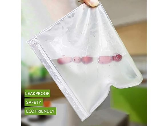 Dishwasher-safe Reusable Storage Bags