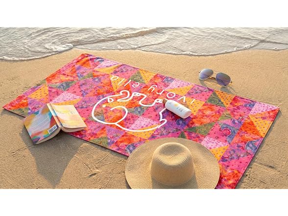 Ivory Ella, Beach Towel, Patchwork
