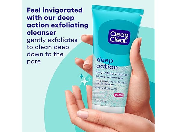 Clean&Clear Deep Action Exfoliating Wash 7oz
