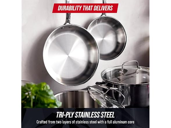 Blue Diamond Pro Steel 10-Piece Cookware Set