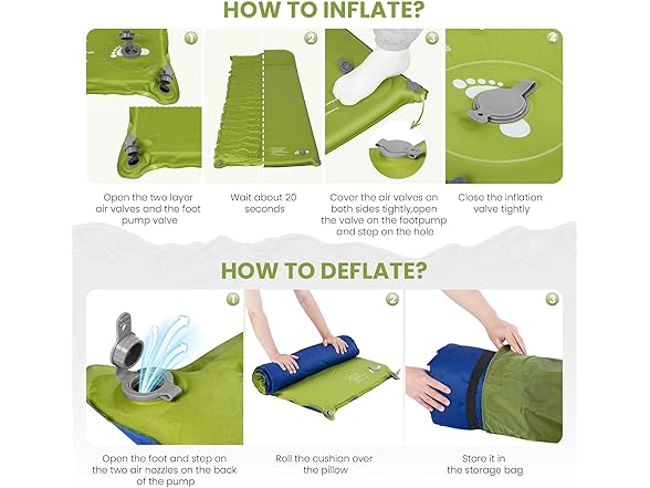 TEKIK Memory Foam Camping Pad