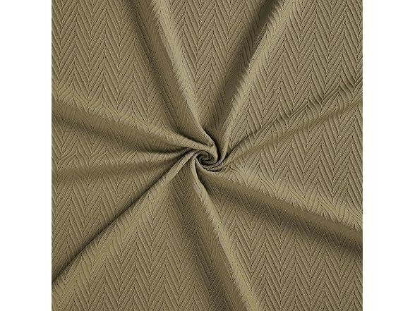 Superior Cotton Chevron Zig-Zag Blanket, California King, Sage