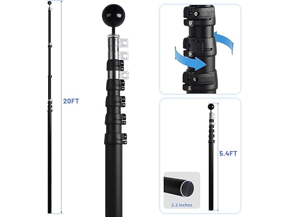 NELXINJO 20FT Flag Pole Kit (Your Choice)