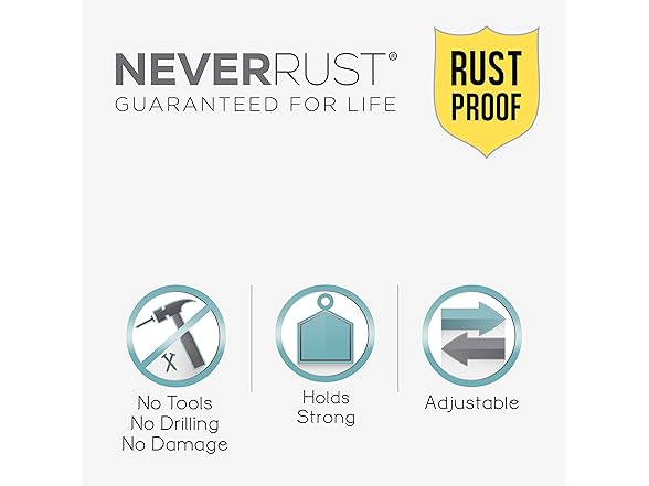 Zenna Home NeverRust Adjustable Rod