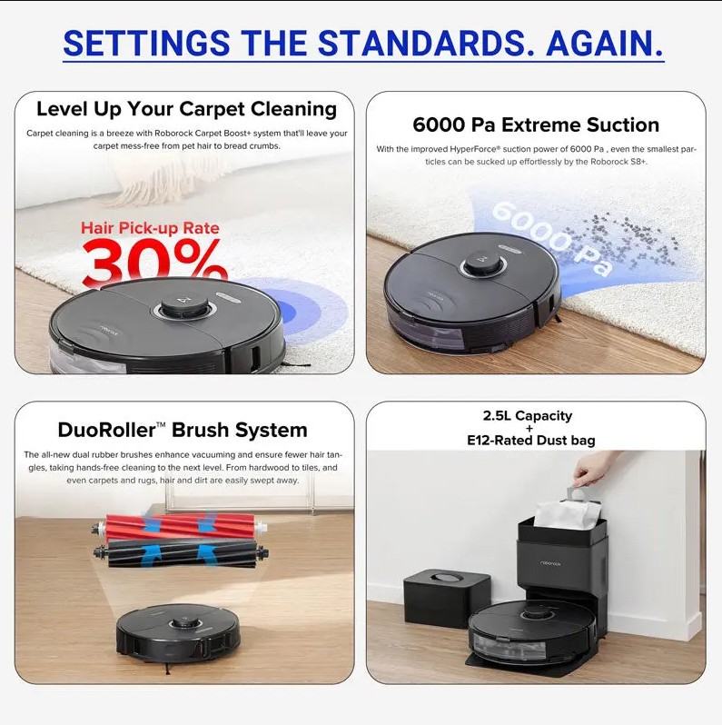 roborock S8+ Robot Vacuum and Mop - Gallery 10