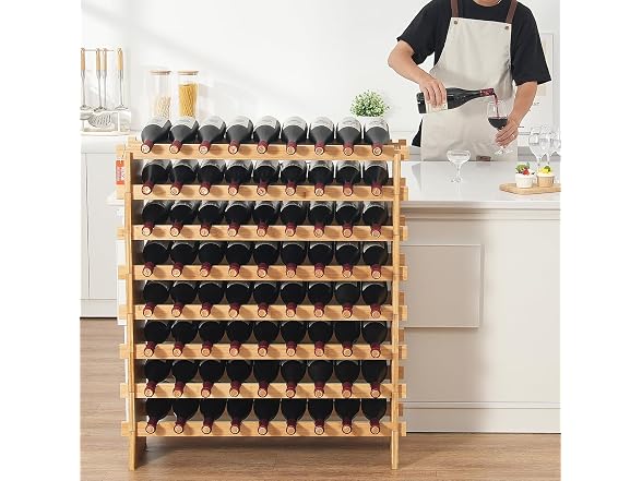 VEVOR 72 Bottle Stackable Modular Wine