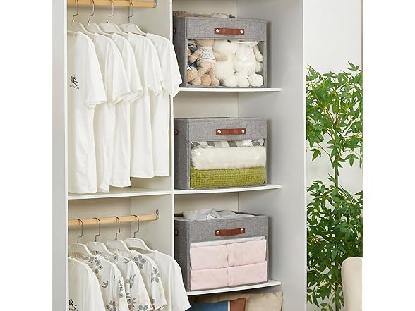 Roobyl Storage Baskets with Clear Window