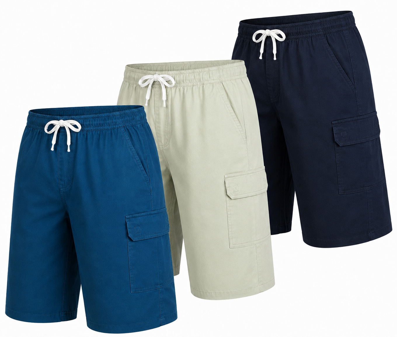 (3-Pack) Men's Cotton Cargo Shorts - Gallery 21