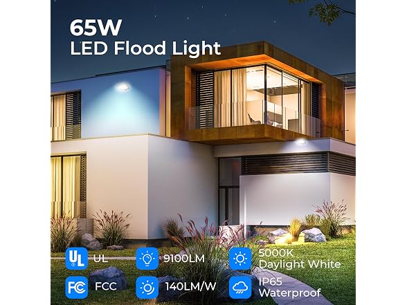 CINOTON 65W LED Flood Light 2 Pack - Gallery 2