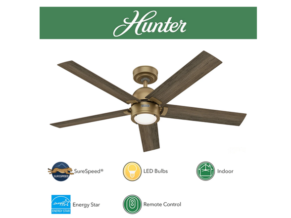 Hunter Fan 52 Inch Luxe Gold Indoor Ceiling Fan